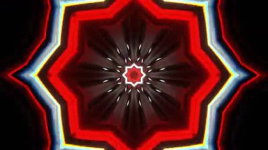 Renkli simetriyle gezgin kaleydoskop hareketi