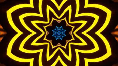 Renkli simetriyle gezgin kaleydoskop hareketi