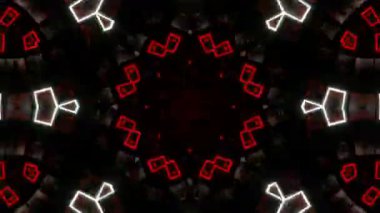 Renkli simetriyle gezgin kaleydoskop hareketi