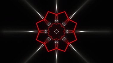 Renkli simetriyle gezgin kaleydoskop hareketi