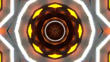 Renkli simetriyle gezgin kaleydoskop hareketi