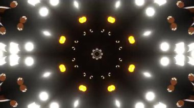 Renkli simetriyle gezgin kaleydoskop hareketi