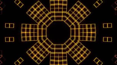 Renkli simetriyle gezgin kaleydoskop hareketi