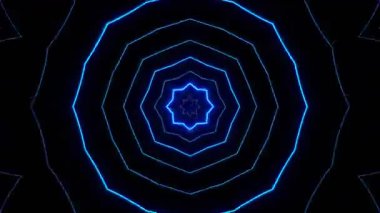 Renkli simetriyle gezgin kaleydoskop hareketi