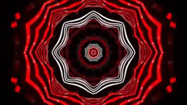 Renkli simetriyle gezgin kaleydoskop hareketi