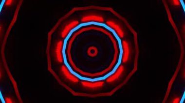 Renkli simetriyle gezgin kaleydoskop hareketi