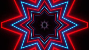 Renkli simetriyle gezgin kaleydoskop hareketi