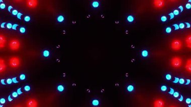 Renkli simetriyle gezgin kaleydoskop hareketi