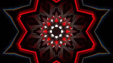 Renkli simetriyle gezgin kaleydoskop hareketi