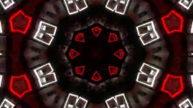 Renkli simetriyle gezgin kaleydoskop hareketi