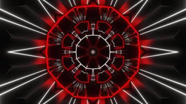 Renkli simetriyle gezgin kaleydoskop hareketi