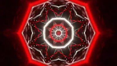 Renkli simetriyle gezgin kaleydoskop hareketi