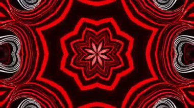 Renkli simetriyle gezgin kaleydoskop hareketi