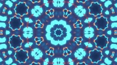 Renkli simetriyle gezgin kaleydoskop hareketi