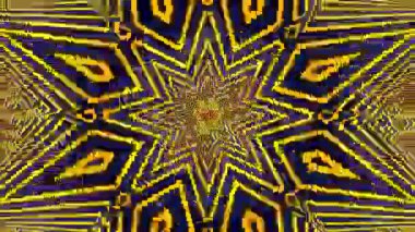 Renkli simetriyle gezgin kaleydoskop hareketi