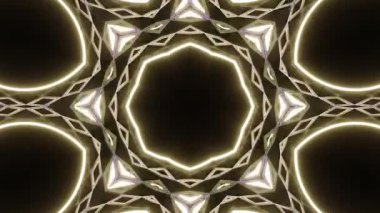 Renkli simetriyle gezgin kaleydoskop hareketi