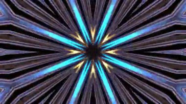 Renkli simetriyle gezgin kaleydoskop hareketi