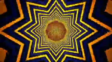 Renkli simetriyle gezgin kaleydoskop hareketi