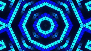 Renkli simetriyle gezgin kaleydoskop hareketi