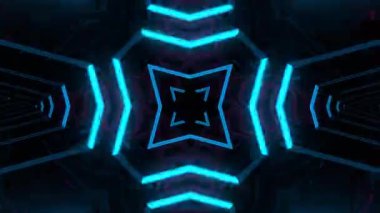 Renkli simetriyle gezgin kaleydoskop hareketi