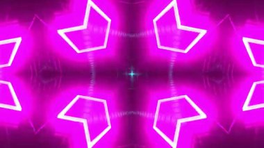 Renkli simetriyle gezgin kaleydoskop hareketi