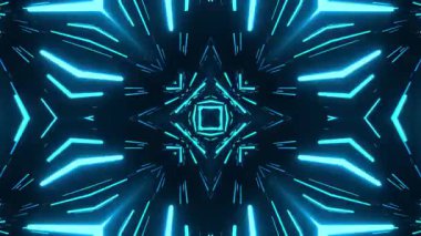 Renkli simetriyle gezgin kaleydoskop hareketi