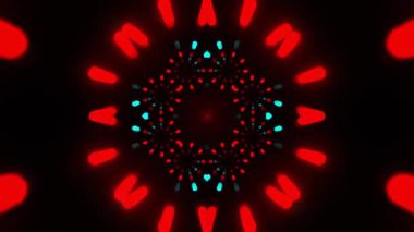 Renkli simetriyle gezgin kaleydoskop hareketi