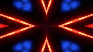 Renkli simetriyle gezgin kaleydoskop hareketi