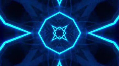 Renkli simetriyle gezgin kaleydoskop hareketi