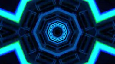 Renkli simetriyle gezgin kaleydoskop hareketi