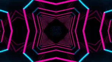 Renkli simetriyle gezgin kaleydoskop hareketi