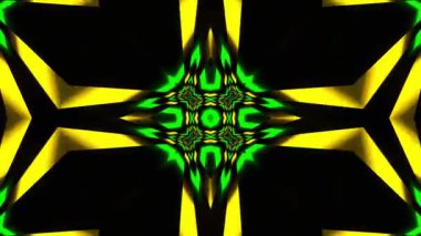 Renkli simetriyle gezgin kaleydoskop hareketi