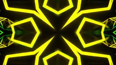 Renkli simetriyle gezgin kaleydoskop hareketi