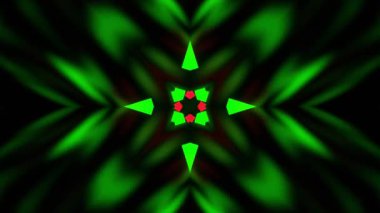 Renkli simetriyle gezgin kaleydoskop hareketi