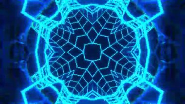 Renkli simetriyle gezgin kaleydoskop hareketi