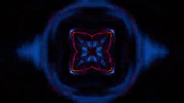 Renkli simetriyle gezgin kaleydoskop hareketi