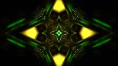 Renkli simetriyle gezgin kaleydoskop hareketi