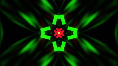 Renkli simetriyle gezgin kaleydoskop hareketi