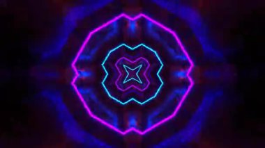 Renkli simetriyle gezgin kaleydoskop hareketi