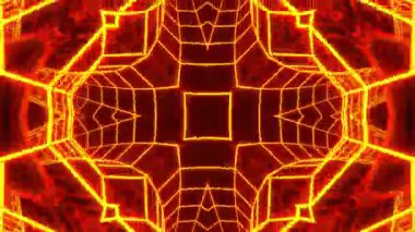 Renkli simetriyle gezgin kaleydoskop hareketi