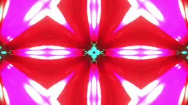 Renkli simetriyle gezgin kaleydoskop hareketi