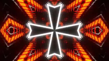 Renkli simetriyle gezgin kaleydoskop hareketi