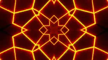 Renkli simetriyle gezgin kaleydoskop hareketi