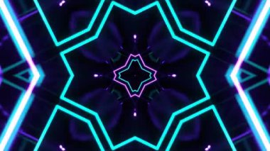 Renkli simetriyle gezgin kaleydoskop hareketi