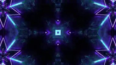 Renkli simetriyle gezgin kaleydoskop hareketi