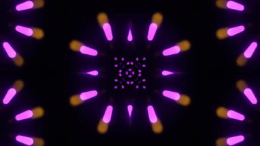 Renkli simetriyle gezgin kaleydoskop hareketi