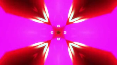 Renkli simetriyle gezgin kaleydoskop hareketi