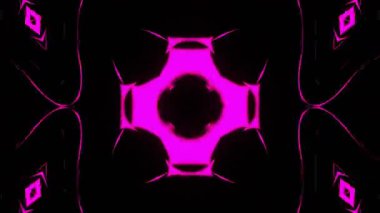 Renkli simetriyle gezgin kaleydoskop hareketi