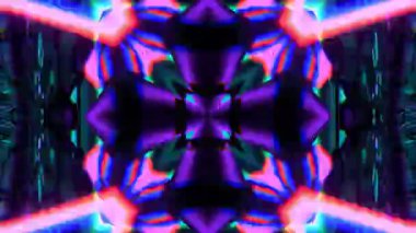 Renkli simetriyle gezgin kaleydoskop hareketi