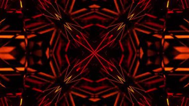 Renkli simetriyle gezgin kaleydoskop hareketi